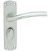 Rounded Curved Bar Handle on Bathroom Backplate 170 x 42mm Satin Chrome Loops