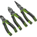 3 Piece High Leverage Pliers Set - Serrated Jaws - Corrosion Resistant - Hi-Vis Loops