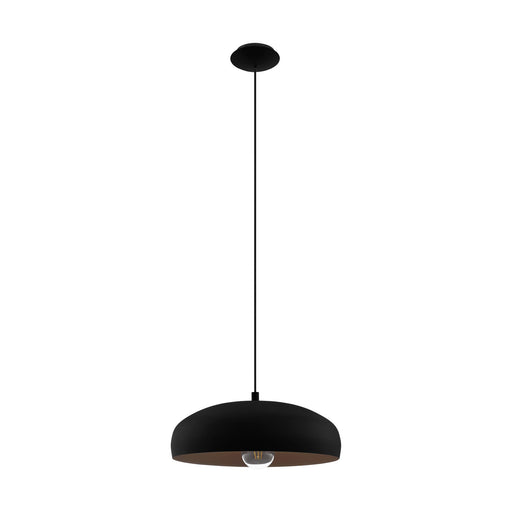Pendant Ceiling Light Modern Colour Black & Copper Coloured Steel Bulb E27 1x60W Loops