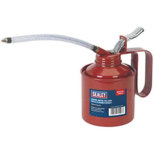 500ml Metal Oil Can with Flexible Spout - Thumb Operated Lever - Oil Dispenser Loops