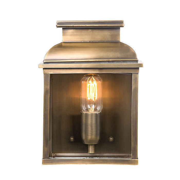 Outdoor IP44 Wall Light Aged Brass LED E27 100W d02001 Loops