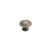 2x Round Ringed Pattern Door Knob 32mm Diameter Pewter Cabinet Handle Loops
