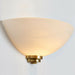 2 PACK Dimmable LED Wall Light Antique Brass White Pattern Glass Shade Dome Lamp Loops