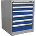 6 Drawer Industrial Cabinet - Heavy Duty Drawer Slides - High Quality Lock Loops