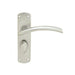 4x Arched Lever on Bathroom Backplate Door Handle 170 x 42mm Satin Chrome Loops