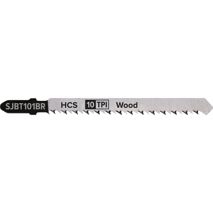 5 PACK - 100mm HARDWOOD Jigsaw Blade - 10 TPI - Ground Taper Precision DOWN Cut Loops