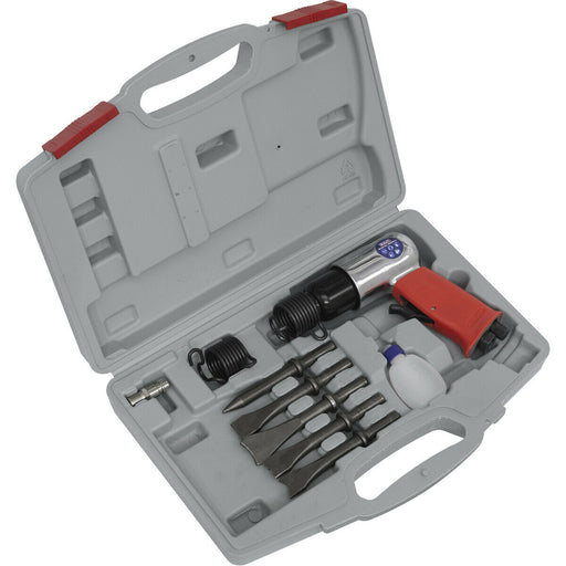 Medium Stroke Air Hammer Kit - 1/4" BSP Inlet - Soft Grip - Handle Exhaust Loops