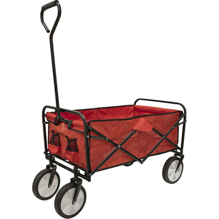Folding Canvas Trolley - 70kg Weight Limit - Collapsible Tubular Steel Frame Loops