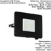 IP65 Outdoor Wall Flood Light Black Adjustable 30W Built in LED Porch Lamp Loops