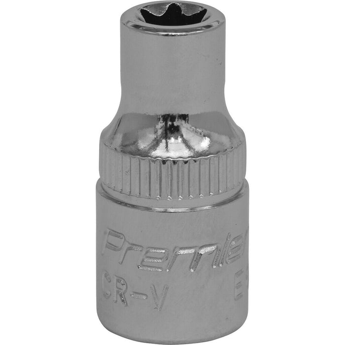 E6 TRX Star Socket Bit - 1/4" Square Drive - PREMIUM Drop Forged Head Knurled Loops