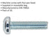 50 PACK Pan Head Pozi Machine Screw - 1mm Pitch - M6 x 25mm - DIN 7985Z Loops