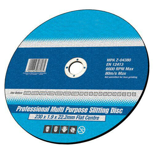 Multipurpose Flat Cutting Disc | 115mm x 1mm x 22.2mm | Slitting Slice Material Loops