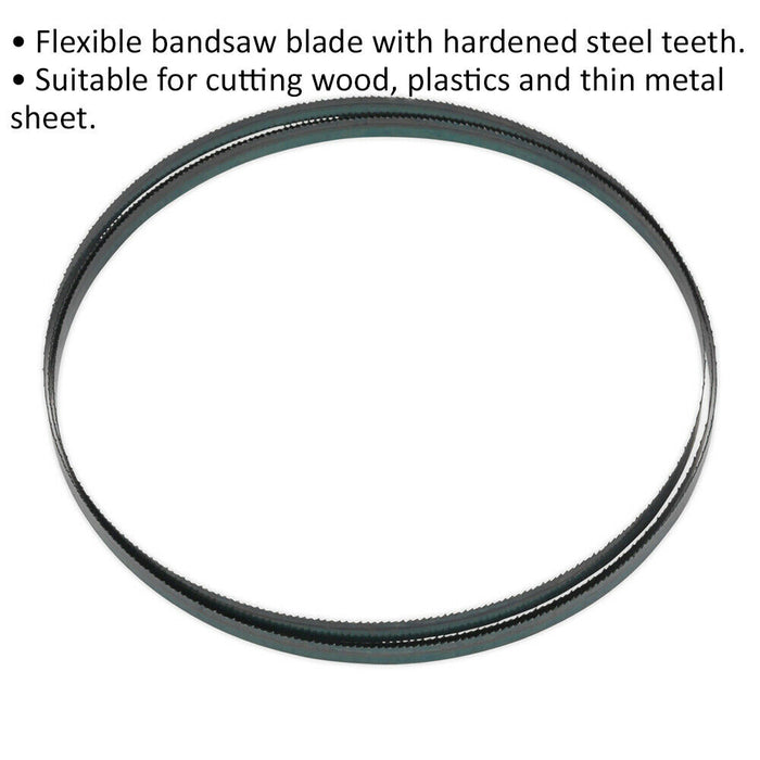 1712 x 10 x 0.35mm Bandsaw Blade Hardened Steel Teeth 14 TPI Wood Plastic Metal Loops