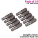 10 PACK T30 Chrome Vanadium Screwdriver Bits ¼" Hex Star Shank Loops