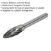 10mm Carbide Rotary Burr Bit - RIPPER / COARSE Flame - Engraving Milling Tool Loops
