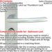 Door Handle & Bathroom Lock Pack Satin Chrome Modern Curved Lever Backplate Loops