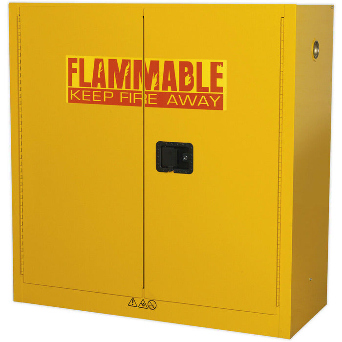 Flammable Substance Storage Cabinet - 1095mm x 460mm x 1120mm - 3-Point Key Lock Loops