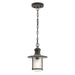 Outdoor IP45 1 Bulb Chain Lantern Light Weathered Zinc LED E27 100W Loops