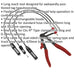 Remote Action Hose Clamp Pliers - Interchangeable Heads - Flexible Cable Loops