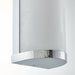 IP44 Bathroom Wall Light Chrome & Frosted Glass Modern Round Twin Curved Lamp Loops