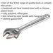 200mm Adjustable Wrench - Chrome Plated Steel - 24mm Offset Jaws - Spanner Loops