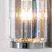 IP44 Bathroom Wall Light Chrome & Crystal Round Glass Modern Slotted Jewel Lamp Loops