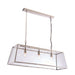 Ceiling Pendant Light Bright Nickel Plate & Clear Glass 3 x 40W E27 Loops