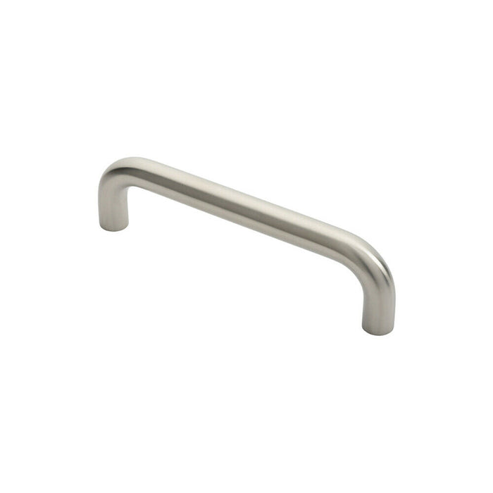 Round D Bar Pull Handle 22mm Dia 225mm Fixing Centres Satin Stainless Steel Loops