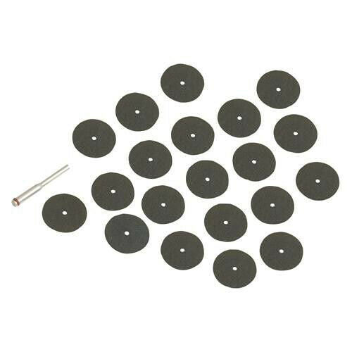 36 Piece 22mm Cutting Discs Kit 3.1mm Diameter Mandrel Max 28000 rpm Loops