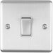 SATIN STEEL Bedroom Socket & Switch Set- 1x Light & 2x Double UK Power Sockets Loops