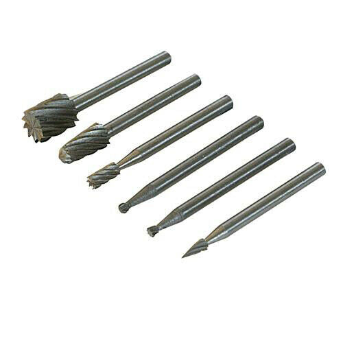 6 Pack HSS Router Cutter Bits Set 3.1mm Diameter Mandrels Loops