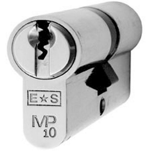 64mm Euro Double Cylinder Lock Keyed to Differ 10 Pin Satin Chrome Door Loops