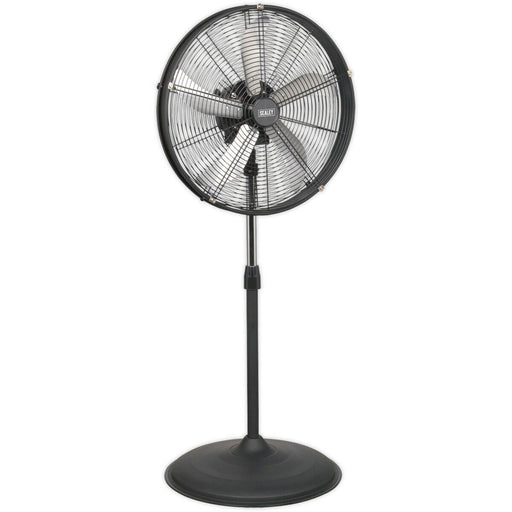 Industrial 20" Oscillating Pedestal Fan - 3 Speed - High Velocity - Guarded Loops
