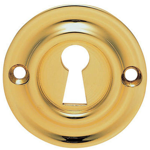 42mm Standard Keyhole Profile Escutcheon Rounded Ridge Stainless Brass Loops