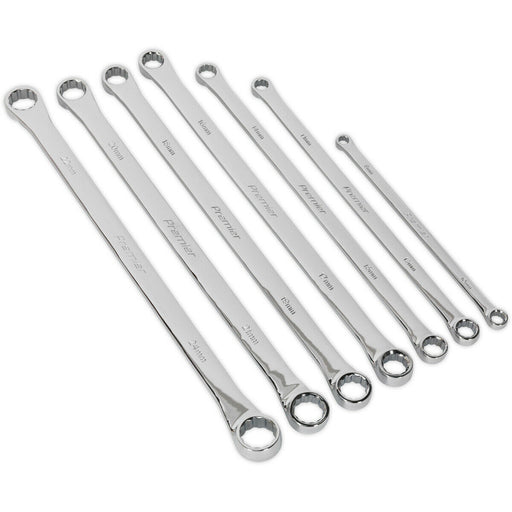 10pc EXTRA LONG Double Ended Ring Spanner Set 12 Point Metric Socket Hand Wrench Loops