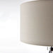 2 PACK Modern Tripod Table Lamp Chrome & Ivory Shade Slim Leg Bedside Desk Light Loops