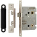 Door Handle & Bathroom Lock Pack Satin Chrome Smooth Flared Lever Backplate Loops