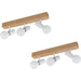 2 PACK 3 Spot Wall Flush Ceiling Light Colour Brown White Shade E27 3x60W Loops