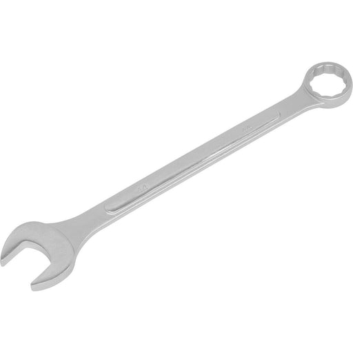 44mm Large Combination Spanner - Drop Forged Steel - Chrome Plated Polished Jaws Loops