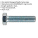 25 PACK HT Setscrew - M12 x 50mm - Grade 8.8 Zinc - Fully Threaded - DIN 933 Loops