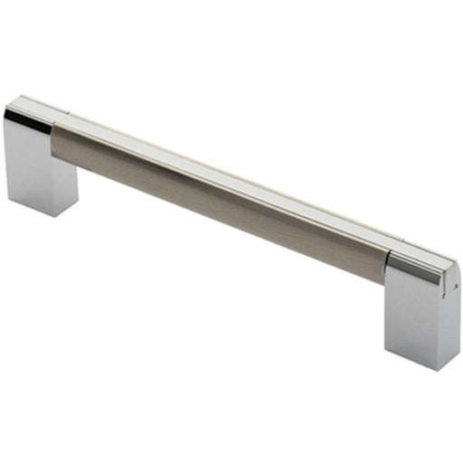 Multi Section Straight Pull Handle 160mm Centres Satin Nickel Polished Chrome Loops