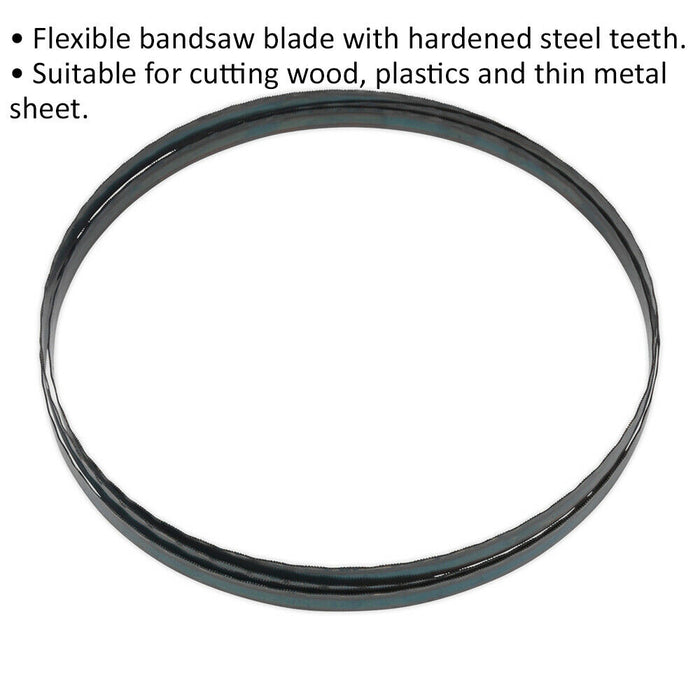 2240 x 12 x 0.6mm Bandsaw Blade Hardened Steel Teeth 24 TPI Wood Plastic Metal Loops