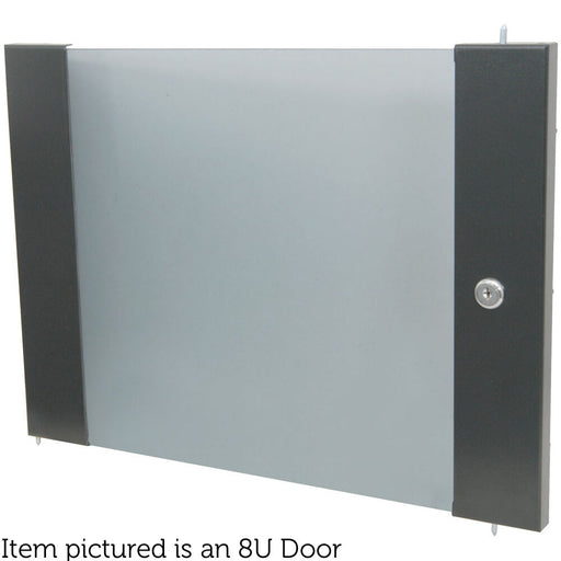 19" 6U Locking Glass Door For Rack Data Cabinets Patch Panel Storage Module PA Loops