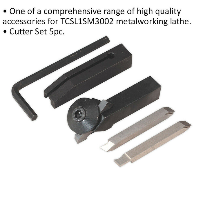 5 Piece Metalworking Cutter Set - Suitable for ys08845 Metalworking Lathe Loops