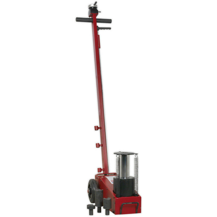 Air Operated Trolley Jack - 20 Tonne Capacity - Single Stage - 456mm Max Height Loops