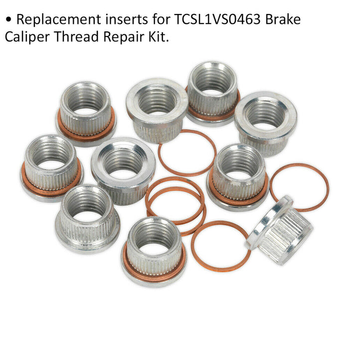 10 PACK M12 x 1.5mm Thread Inserts for ys10713 Brake Caliper Thread Repair Kit Loops