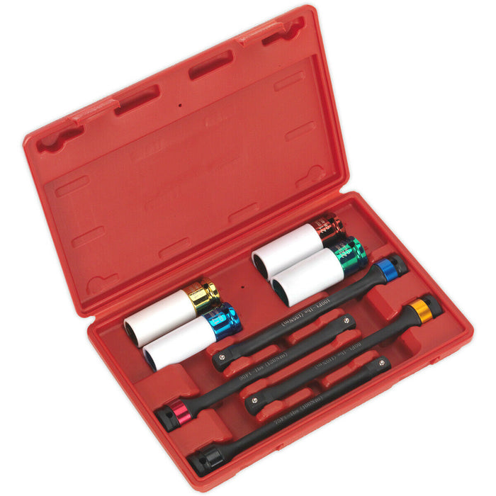 8 PACK 1/2" Square Drive Torque Stick Set - Impact Wrench 135Nm Max Colour Coded Loops