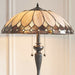 1.5m Tiffany Twin Floor Lamp Dark Bronze & Retro Stained Glass Shade i00006 Loops