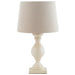 2 PACK Classic Wooden Table Lamp Ivory & Off White Shade Pretty Bedside Light Loops