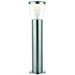 500mm Outdoor LED Lamp Post Bollard Round Brushed Steel 10W Cool White Light Loops